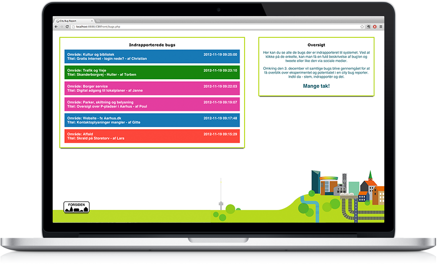City Bug Report on desktop browser